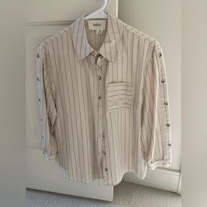 Ba&sh Cream Striped Womens XS button down